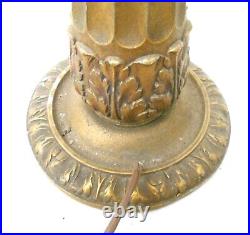 Antique Art Nouveau Slag Glass Stained Glass Lamp Base