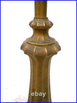 Antique Art Nouveau Slag Glass Stained Glass Lamp Base
