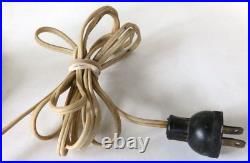 Antique Art Nouveau Slag Glass Tulip Flower Metal Table Lamp Base withShade Holder