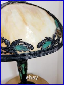 Antique Art Nouveau c. 1915 Georgeous Slag Glass Lamp Working 23 x 16 Antique Art Nouveau c. 1915 Georgeous Slag Glass Lamp Working 23 x 16