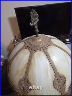 Antique Art Nouveau slag glass Floor lamp. Tiffanys