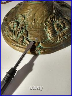 Antique Art nouveau 3 1/2 Rest Fitter Slag Lamp Base 23 Royal Co. Handel Era