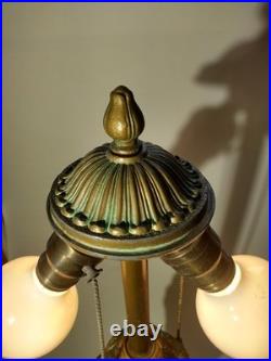 Antique Art nouveau 3 1/2 Rest Fitter Slag Lamp Base 23 Royal Co. Handel Era