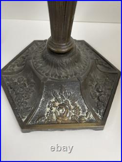 Antique Arts & Crafts Bradley & Hubbard School Slag Glass Table Lamp c1920 Antique Arts & Crafts Bradley & Hubbard School Slag Glass Table Lamp c1920