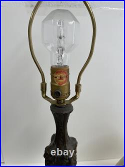 Antique Arts & Crafts Bradley & Hubbard School Slag Glass Table Lamp c1920 Antique Arts & Crafts Bradley & Hubbard School Slag Glass Table Lamp c1920