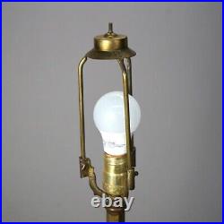 Antique Arts & Crafts Bradley & Hubbard Slag Glass Table Lamp Circa 1920