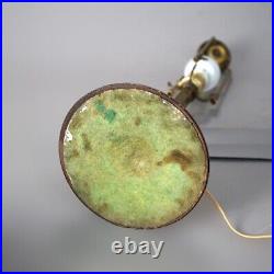 Antique Arts & Crafts Bradley & Hubbard Slag Glass Table Lamp Circa 1920