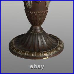 Antique Arts & Crafts Bradley & Hubbard Slag Glass Table Lamp Circa 1920