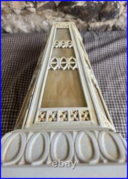 Antique Arts & Crafts Charles Parker Slag Glass 14.5 h Base Only