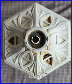 Antique Arts & Crafts Charles Parker Slag Glass 14.5 h Base Only