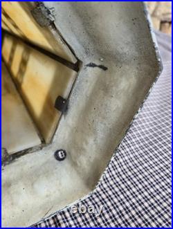 Antique Arts & Crafts Charles Parker Slag Glass 14.5 h Base Only