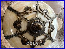 Antique Arts & Crafts Miller Slag Lamp