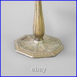 Antique Arts & Crafts Neoclassical Bradley & Hubbard Slag Glass Table Lamp C1920