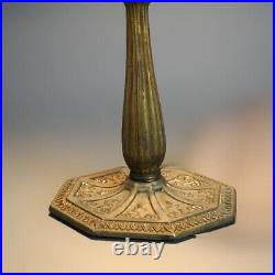 Antique Arts & Crafts Neoclassical Bradley & Hubbard Slag Glass Table Lamp C1920