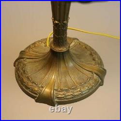 Antique Arts & Crafts Royal Art Glass Co. Slag Glass Lamp, c1920