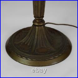 Antique Arts & Crafts Slag Glass Lamp C1910