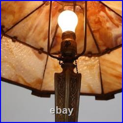Antique Arts & Crafts Slag Glass Lamp C1910