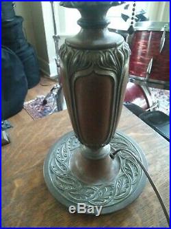 Antique Arts & Crafts Slag Table Lamp