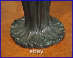 Antique Arts and Crafts Bradley Hubbard Ginkgo Leaf Slag Glass Lamp Handel Style