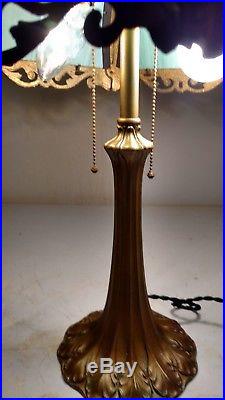 Antique Arts and Crafts Slag glass Lamp Handel Era