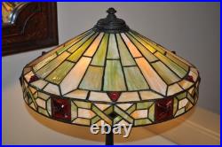 Antique Arts and Crafts Wilkinson Lamp Jeweled Leaded Lamp