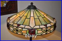 Antique Arts and Crafts Wilkinson Lamp Jeweled Leaded Lamp