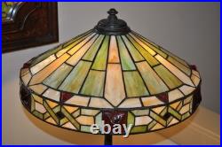 Antique Arts and Crafts Wilkinson Lamp Jeweled Leaded Lamp