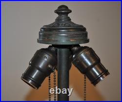 Antique Arts and Crafts Wilkinson Lamp Jeweled Leaded Lamp