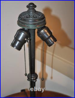 Antique Arts and Crafts Wilkinson Lamp Jeweled Leaded Lamp