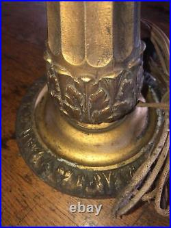 Antique BASE Only table lamp for Slag or Stained Glass Shade