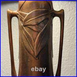 Antique BUTTERFLY Filigree 8-Panel Slag Glass Metal Lamp Edward Miller & Co, NH
