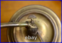 Antique Bankers lamp Brass Desk Light Vintage Art Nouveau Deco Slag Glass