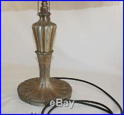 Antique Bent Slag Glass Lamp, Large 24x19