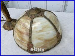 Antique Bent Slag Glass Shade Panel Lamp B&H Rainaud E Miller Rainaud Type & Era Antique Bent Slag Glass Shade Panel Lamp B&H Rainaud E Miller Rainaud Type & Era