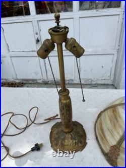 Antique Bent Slag Glass Shade Panel Lamp B&H Rainaud E Miller Rainaud Type & Era Antique Bent Slag Glass Shade Panel Lamp B&H Rainaud E Miller Rainaud Type & Era