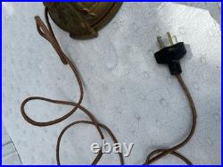 Antique Bent Slag Glass Shade Panel Lamp B&H Rainaud E Miller Rainaud Type & Era