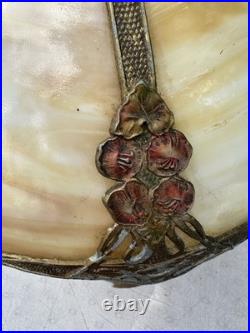Antique Bent Slag Glass Shade Panel Lamp B&H Rainaud E Miller Rainaud Type & Era Antique Bent Slag Glass Shade Panel Lamp B&H Rainaud E Miller Rainaud Type & Era