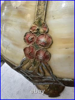 Antique Bent Slag Glass Shade Panel Lamp B&H Rainaud E Miller Rainaud Type & Era Antique Bent Slag Glass Shade Panel Lamp B&H Rainaud E Miller Rainaud Type & Era