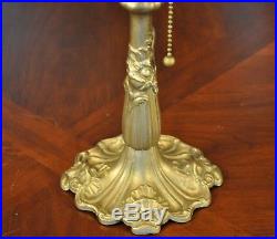 Antique Boudoir Slag Glass Lamp