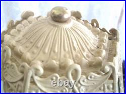 Antique Boudoir Slag Glass Panel Lamp