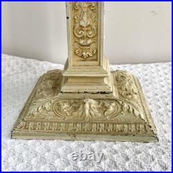 Antique Boudoir Table Lamp Caramel Slag Glass Art Nouveau Style-Working