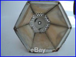 Antique Bradley And Hubbard Slag Glass Lamp Shade Edwardian Boudoir