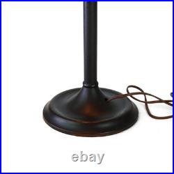 Antique Bradley & Hubbard Arts & Crafts 8-Panel 2-Tone Slag Glass Lamp c1920