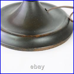 Antique Bradley & Hubbard Arts & Crafts 8-Panel 2-Tone Slag Glass Lamp c1920