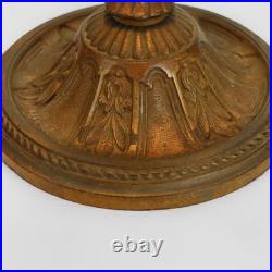 Antique Bradley & Hubbard School Arts & Crafts 6 Panel Slag Glass Lamp c1920