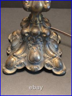 Antique Bradley Hubbard Slag Glass Table Lamp
