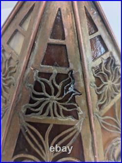 Antique Bradley Hubbard Slag Glass Table Lamp Antique Bradley Hubbard Slag Glass Table Lamp