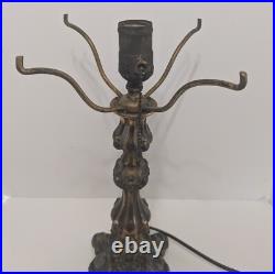 Antique Bradley Hubbard Slag Glass Table Lamp
