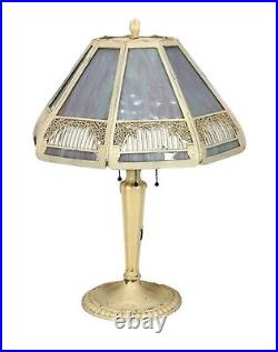 Antique Bradley & Hubbard Slag Glass Table Lamp
