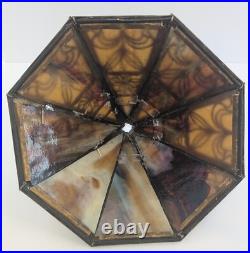 Antique Bradley Hubbard Slag Glass Table Lamp